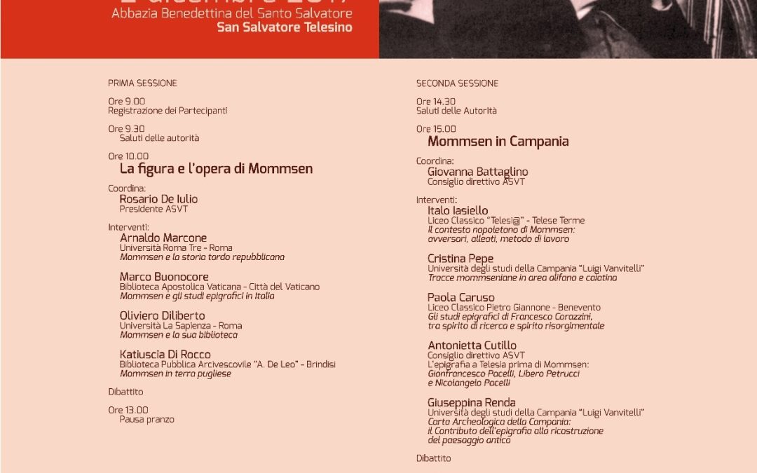 Theodor Mommsen nell’archeologia ed epigrafia dell’Italia meridionale nel Bicentenario della nascita