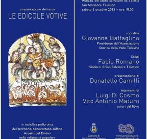 Presentazione libro “Le edicole votive” di Luigi Di Cosmo – Vito Antonio Maturo