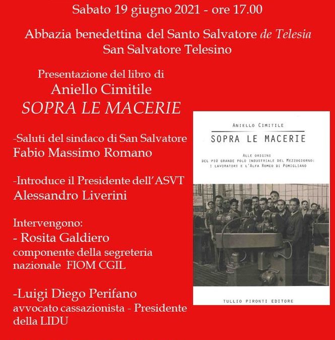 Presentazione del libro di Aniello Cimitile “Sopra le macerie”