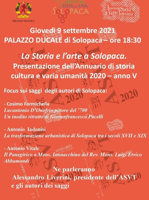 Presentazione Annuario 2020 a Solopaca