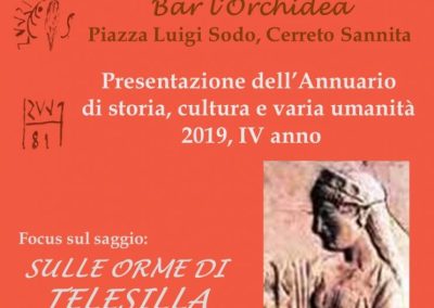 Cerreto Sannita 11 ottobre 2020 – Presentazione Annuario ASVT 2019