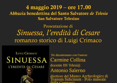 Sinuessa, l’eredità di Cesare.  Romanzo storico di Luigi Crimaco