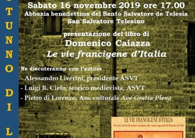 Caiazza presenta: Le vie francigene d’Italia