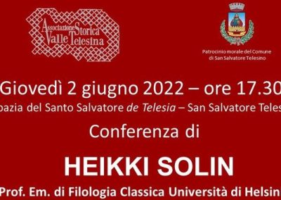 Conferenza di Heikki Solin