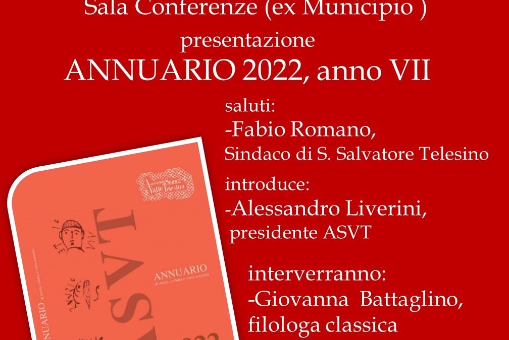 Presentazione Annuario 2022 a S. Salvatore Telesino