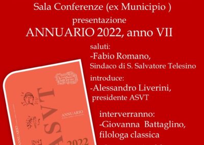 Presentazione Annuario 2022 a S. Salvatore Telesino